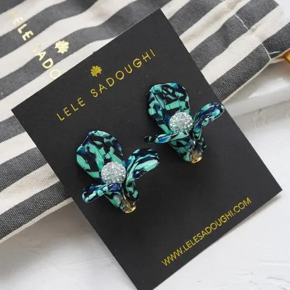 Lele Sadoughi Trillium Stud Earrings Pistachio - Picture 5 of 5